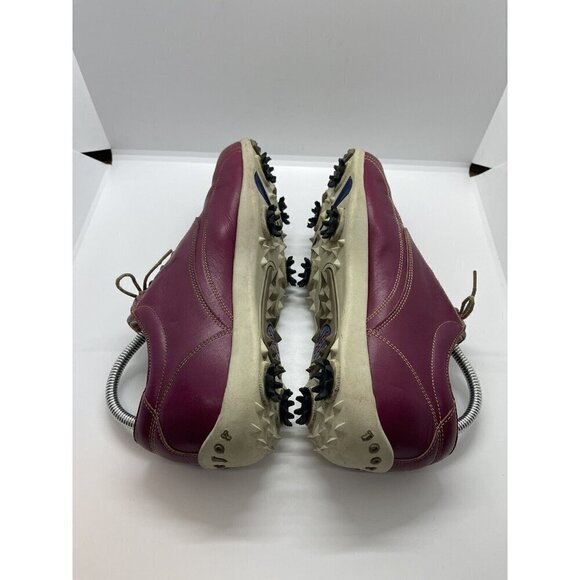 Footjoy LoPro Women's Maroon Red Leather Lace Up Golf Shoes Cleats US 9M 97028 - Picture 6 of 10
